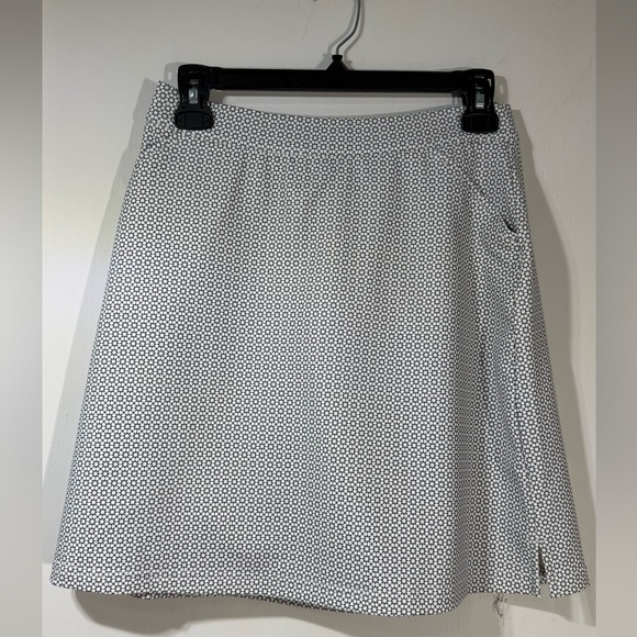 Peter Millar Gray and White Geometric Mini Skort - Picture 1 of 4